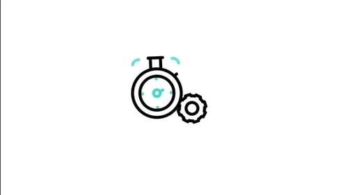 Icono animado de gestión del tiempo