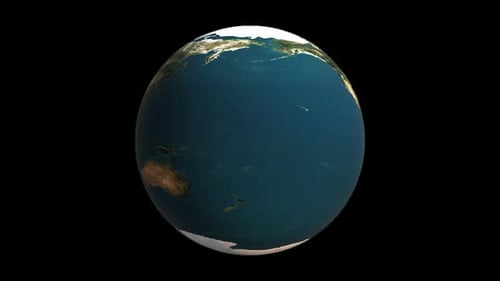 Rotating 3D Earth Globe with Continents Animation
