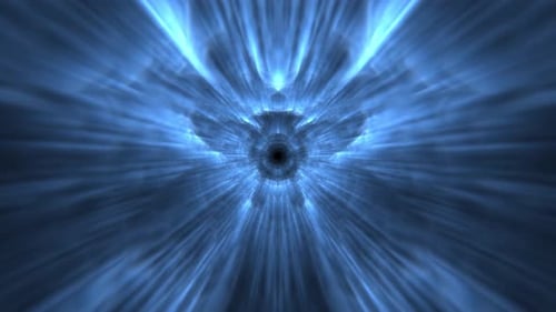 Magic tunnel background with morphing energy clouds and surreal glow effect