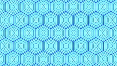 Abstract Blue Geometric Hexagonal Pattern Loop