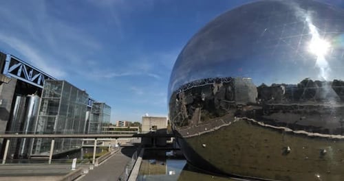 The Geode and City of Science and Industry in the Park La Villette, Paris, France