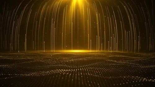 trilhas mágicas de partículas de poeira estelar de luxo caindo cintilante. raio de luz cintilante. Para prêmio