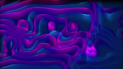 Abstract Fluid Neon Wavy Background Animation
