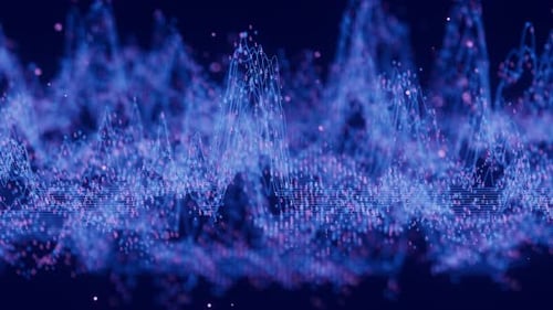 Abstract Digital Data Waveform Background Loop