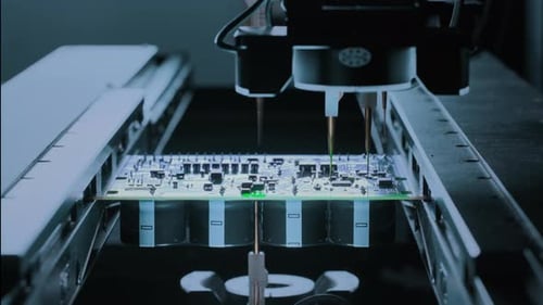 Components on Circuit Board Graphics Processing Unit GPU Processor Artificial Intelligence