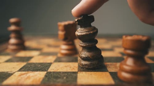 Échiquier King Checkmate, pièce noire