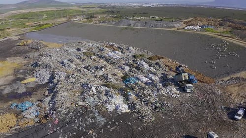 Aerial View of a Huge Garbage Dump