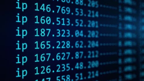 Connection with IP Addresses Routing Internet Network Shell Console Big Data Admin of Domain