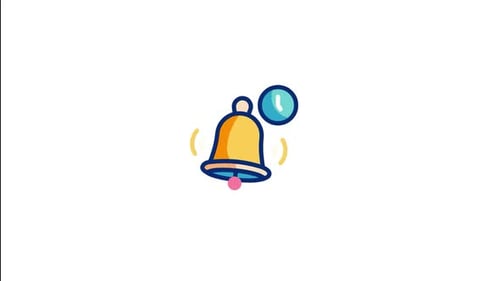 Animated Notification Bell with Alarm Icon