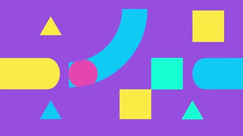 Abstract Loop Geometric Motion Design Geometric Shape Animation in Bright Colors Resolution Animated
