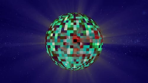 Disco Magic Planet sphere background. 2725