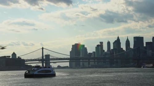 Manhattan skyline panorama with skyscrapers, New York City