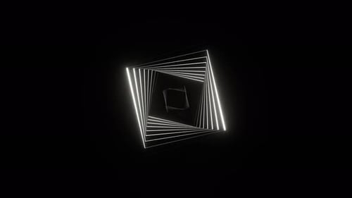 White Neon Beams Glowing Background Vj Loop In 4K