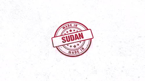 Sello de goma fabricado en Sudán