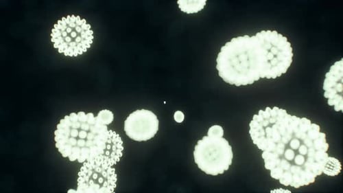 Fluid Glowing Microscopic Cells Science Background