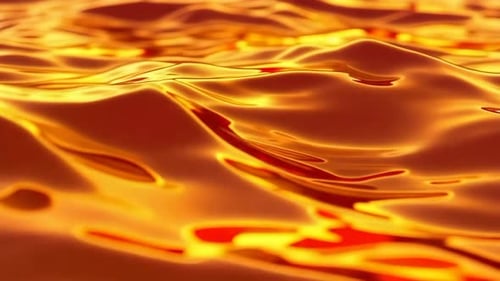 Golden Abstract Fluid Waves Motion Background Loop