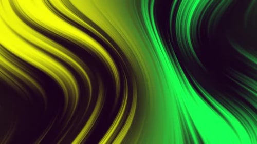Dynamic Green and Yellow Abstract Fluid Loop Background