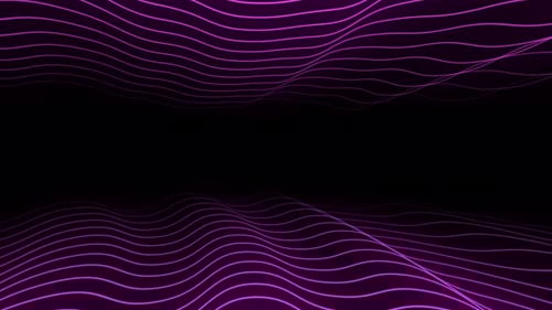 Futuristic Flowing Purple Wavy Lines Background Animation