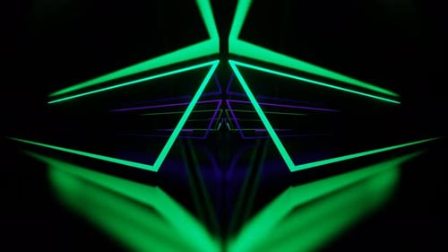 Purple And Turquoise Neon Shapes Area Background Vj Loop In 4K