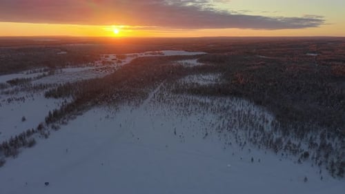 Arctic Sunset Aerial