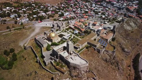 Vista aérea del castillo de Rabati en Akhaltsikhe, Georgia