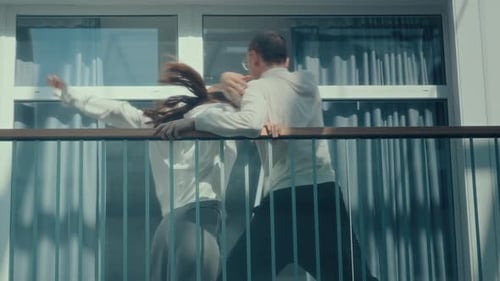 Office Colleagues Dancing Contempo in Modern Office Space