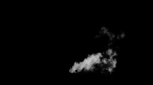 Fume Collection: A low key 4k shot of steam escaping from a central channel
