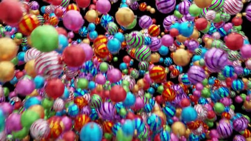 Colorful Holiday Sphere Blast Transition