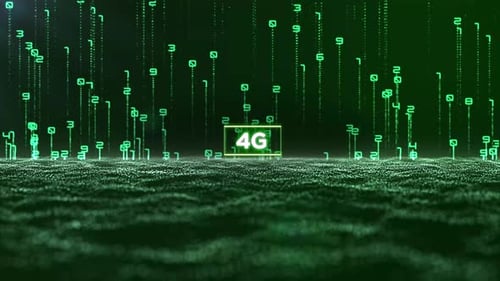 Matrix Binary Code And 4G Word 4 K