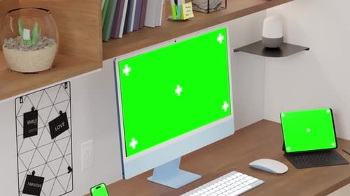 Display Mockup Green Screen Animation