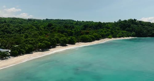 White Beach in Tropical Island Samal Island Philippines