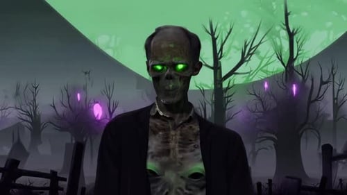 Animated Horror In Cartoon Style Dead Man