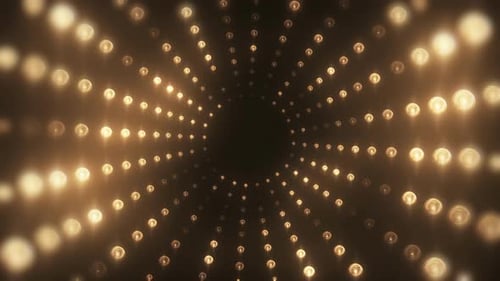 Fondo de VJ animado Led Gold Circle