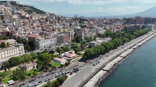 Parc de la Villa Comunale à Naples, Campanie, Italie.