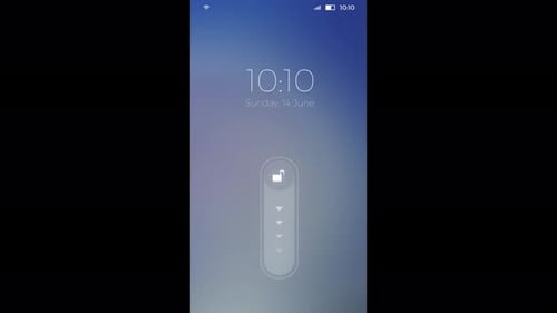 Collection de systèmes d'exploitation : chargement ou déverrouillage d'une interface mobile
