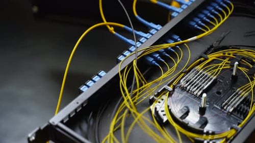 Network Cables Connect to Ports in Data Center