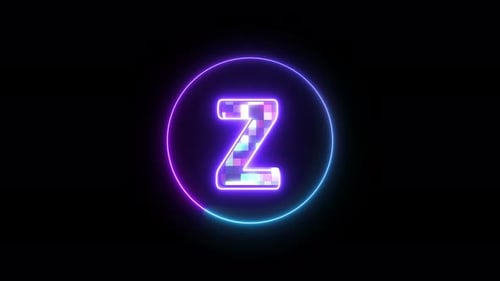 Logo de l'alphabet, lettre Z brillante