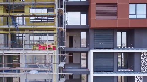 Scaffolding on Apartment Building Consturction Project
