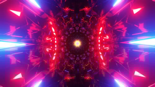Luminous Neon Shapes Pulsate in This VJ Backdrop