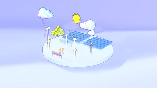 Solar Energy Systems Cartoon