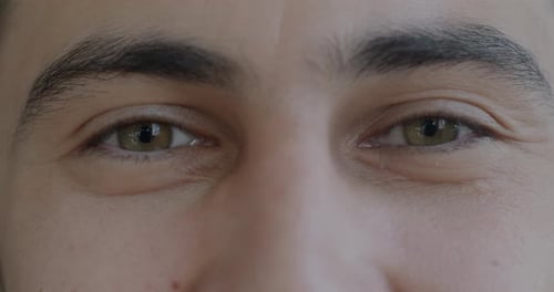 Extreme Close Up of a Young Adult's Face
