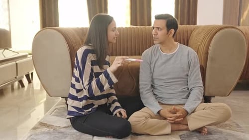 Indian husband gets sad after seeing positive pregnancy kit