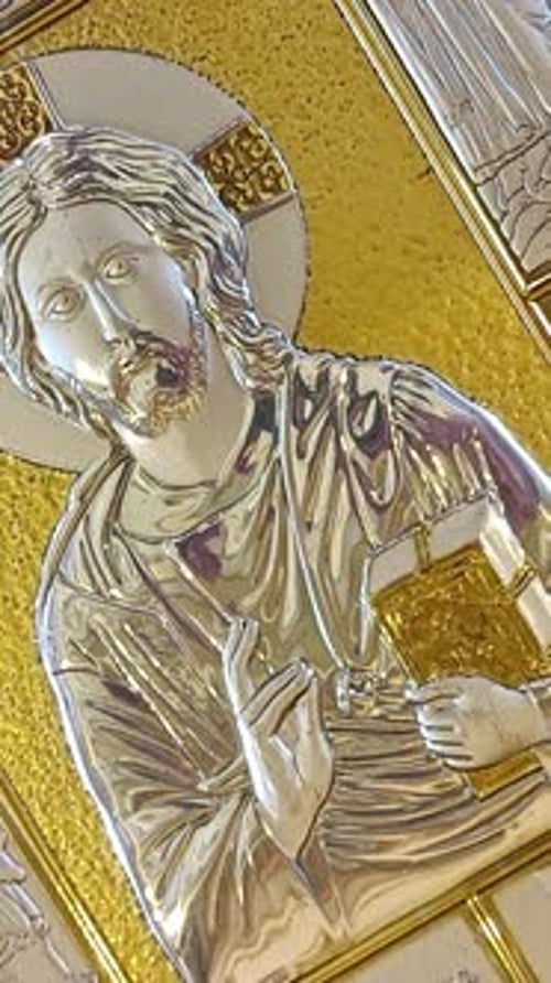 Schönes Jesus-Porträt, vertikale Ansicht