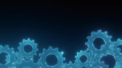 Digitale Hightech-Getriebe als Symbol für moderne Geschäftsinnovationen