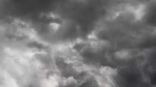view of Thunderstorm Clouds in a dark Sky