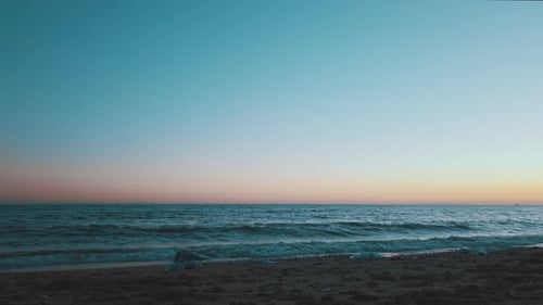 Clear sky at the beach during sunset
