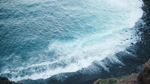 Incredible Aerial View From Drone on Mountain with Ocean Scenery of the Volcanic Island of Tenerife