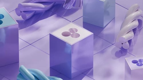 Abstract Geometric 3D Shapes Twisting Loop Animation