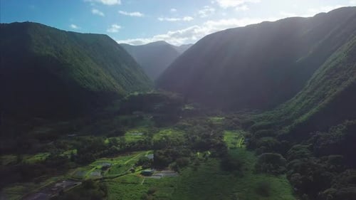 Aerial view of the Waipio valley