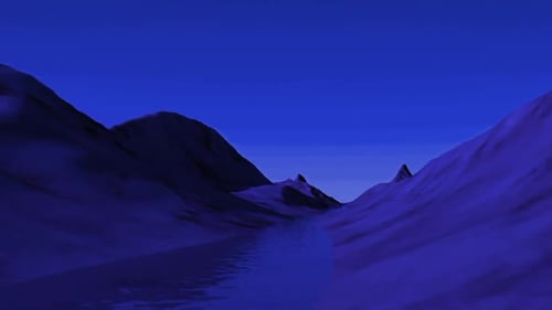 Lake And Mountains View Animation